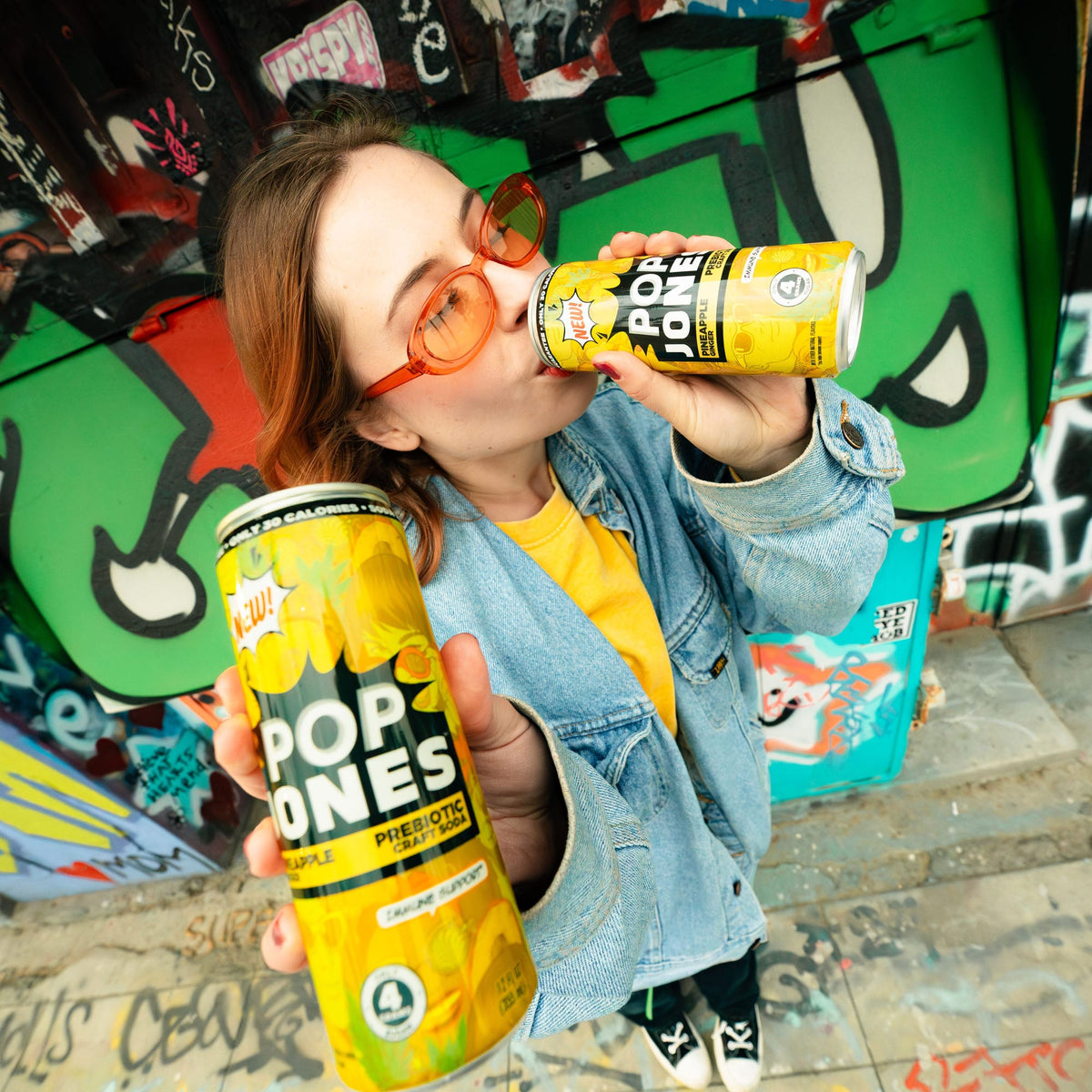 POP Jones Pineapple Ginger Prebiotic Soda 12-pack