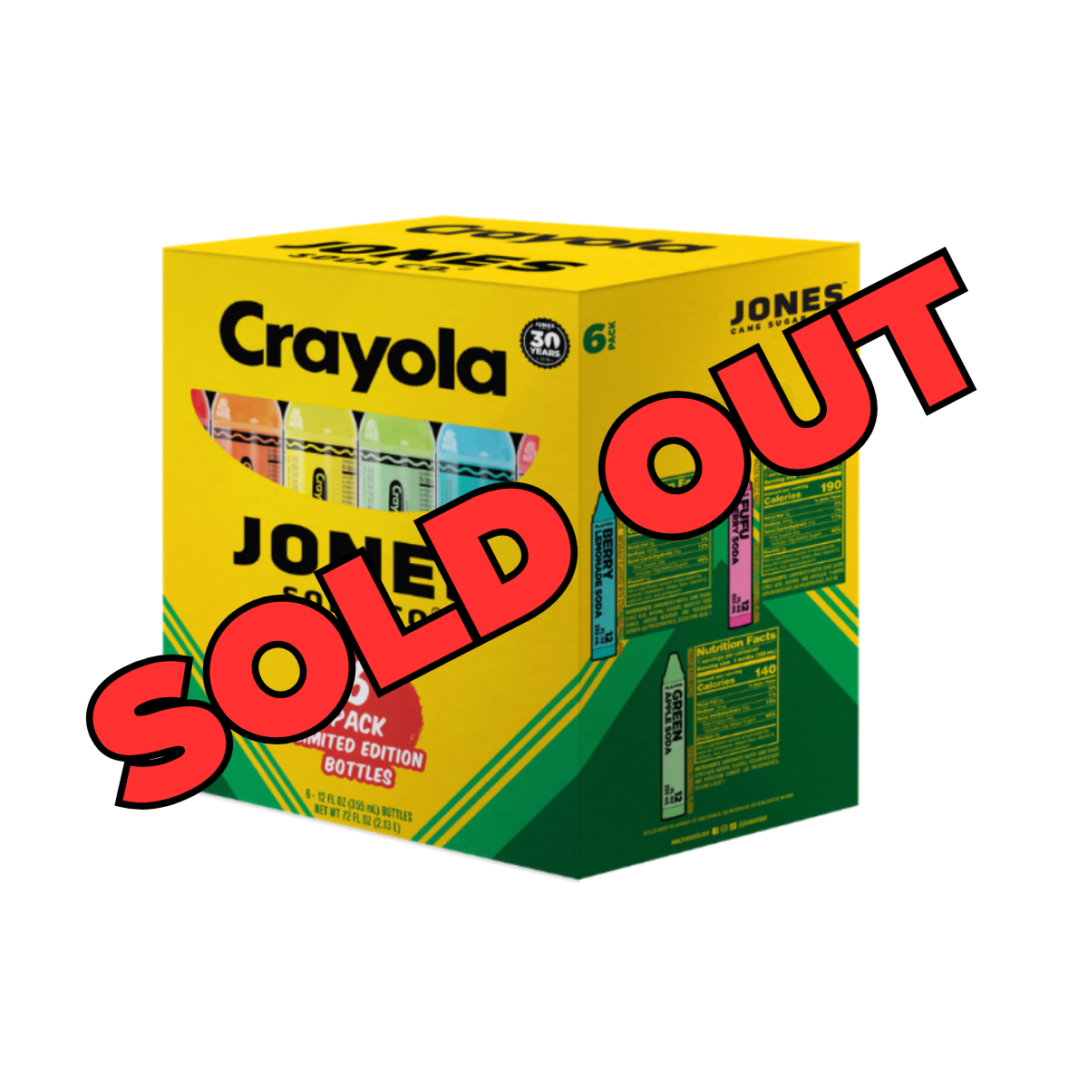 Jones Soda X Crayola Limited Edition 6-Pack