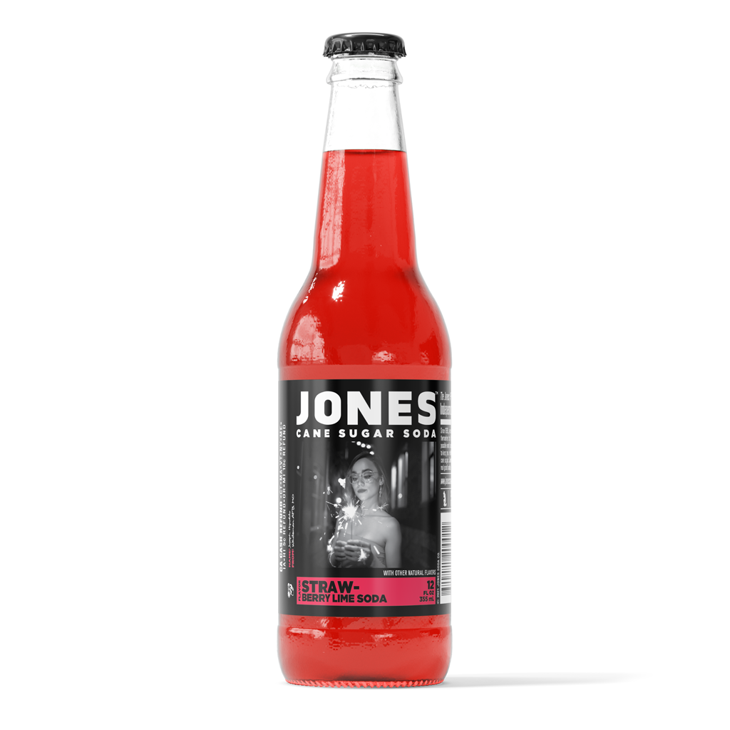 Jones Strawberry Lime Cane Sugar Soda 12-Pack